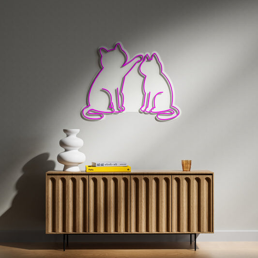 Cat Neon Sign for Pet Shop Home Decor Cat Love Theme