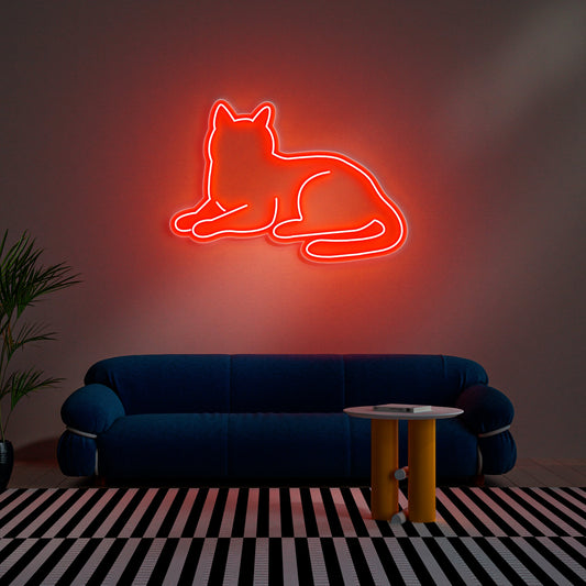 Cat Neon Sign for Pet Shop Home Decor Cat Lover Gift
