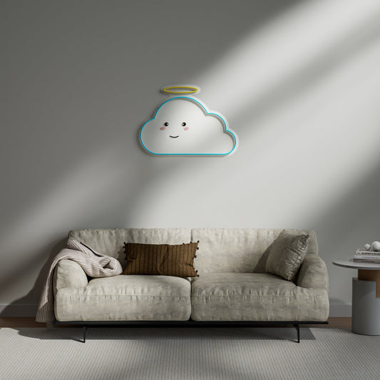 Cloud Neon Sign for Bedroom Nursery Decor Dreamy Wall Art