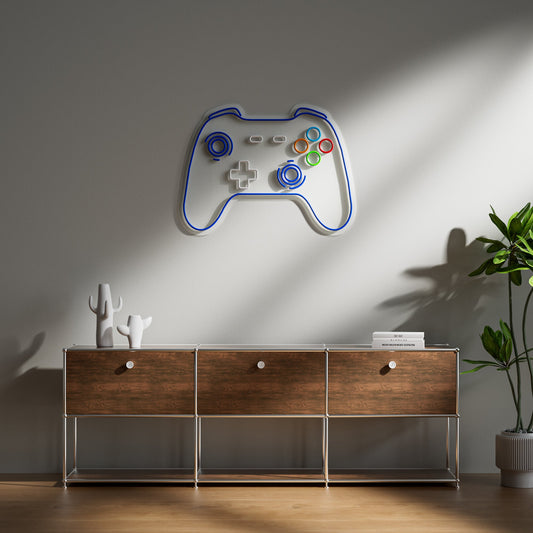 Gamer Gamepad Shaped Neon Sign for Gaming Room Stream Setup Decor