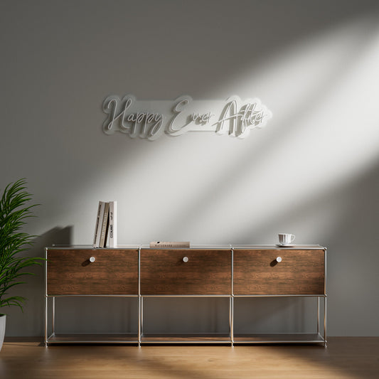 Happy Ever After Neon Sign for Wedding Romantic Home Decor Fairytale Gift