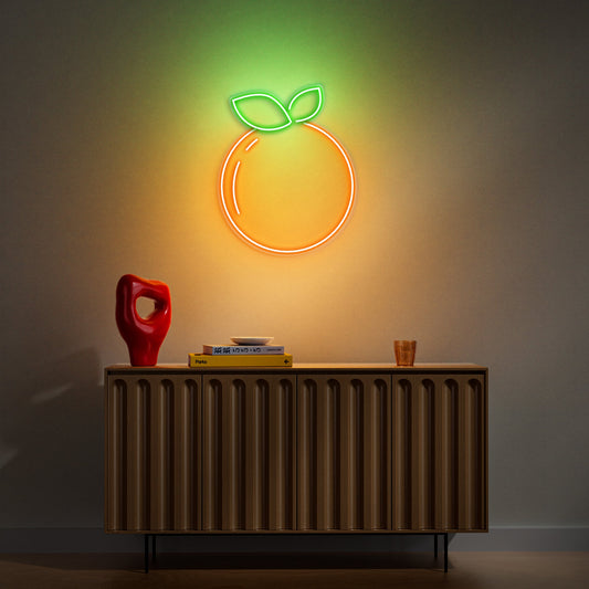 Orange Neon Sign for Kitchen Dining Juice Bar Breakfast Decor