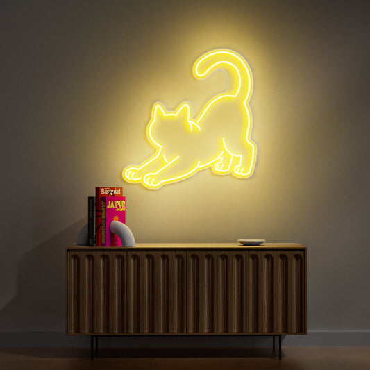 Cat Neon Sign for Pet Shop Home Decor Feline themed room