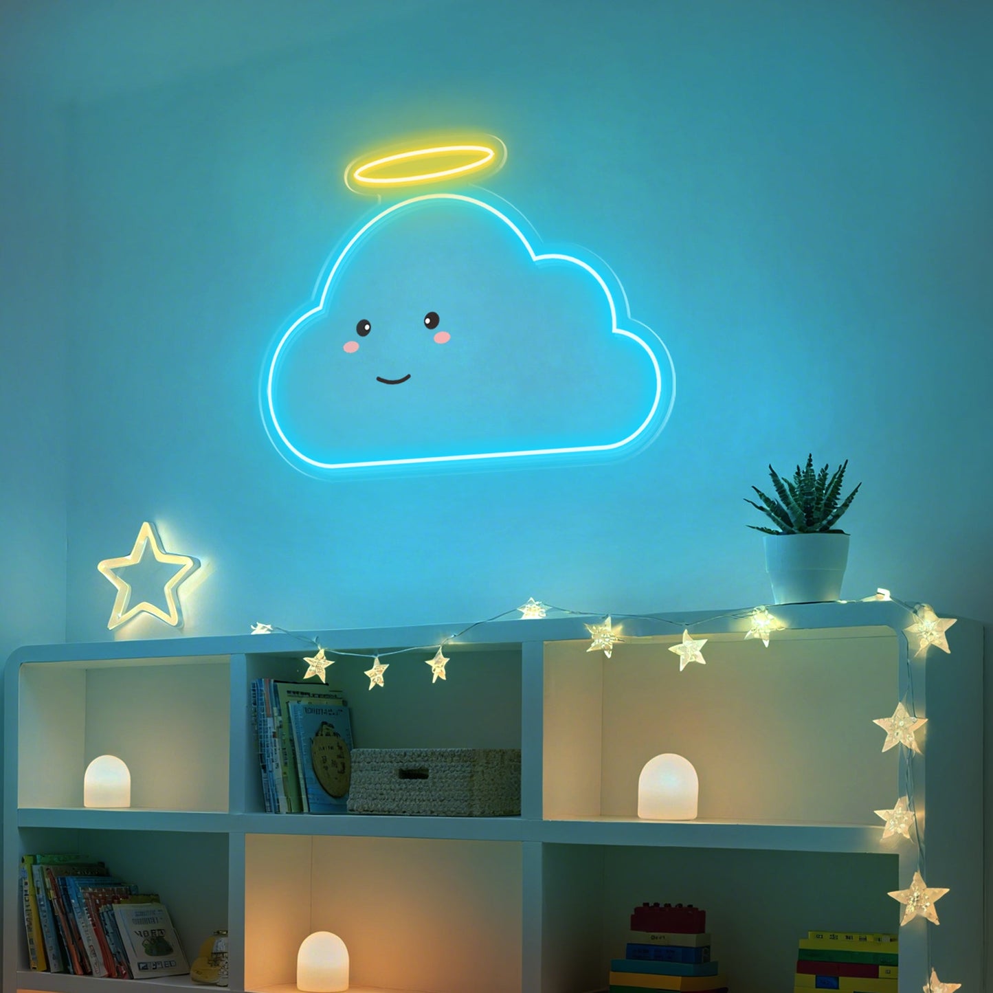 Cloud Neon Sign for Bedroom Nursery Decor Dreamy Wall Art