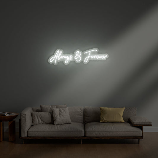 Always & Forever Neon Sign for Wedding Anniversary Romantic Home Decor