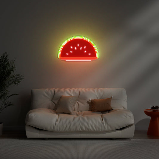 Watermelon Neon Sign for Kitchen Dining Room Summer Decor