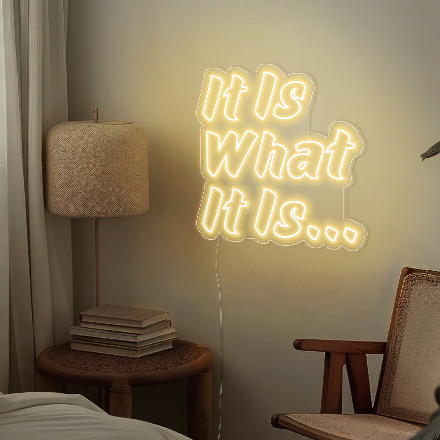 It Is What It Is Neon Sign for Living Room Bedroom Home Bar Chill Decor