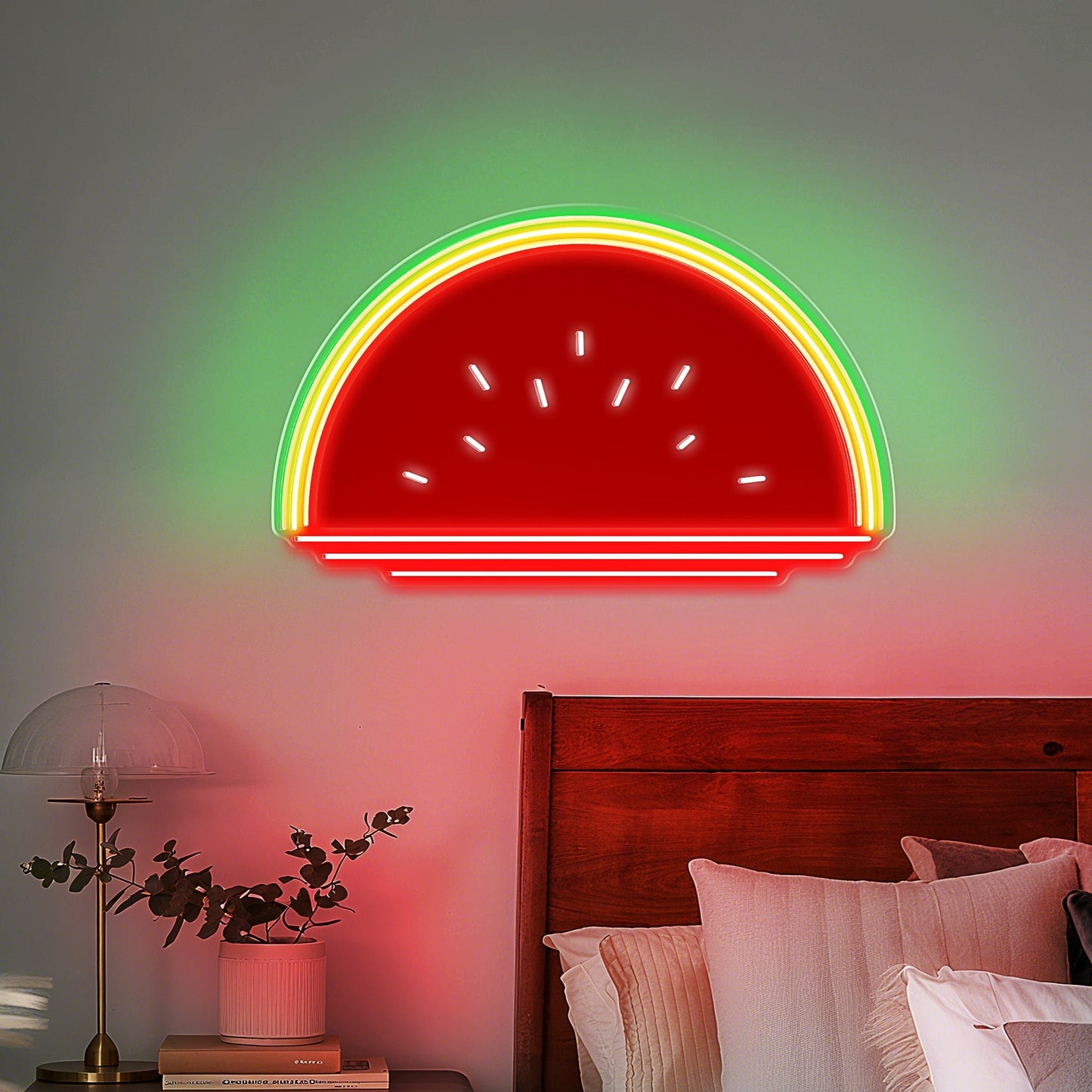 Watermelon Neon Sign for Kitchen Dining Room Summer Decor
