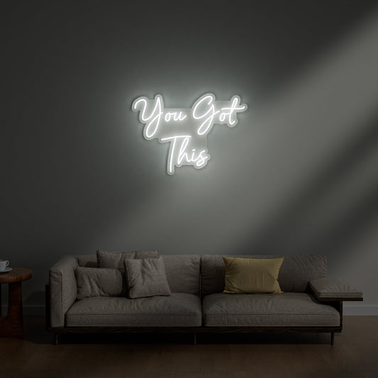 You Got This Neon Sign for Home Office Gym Student Motivational Decor