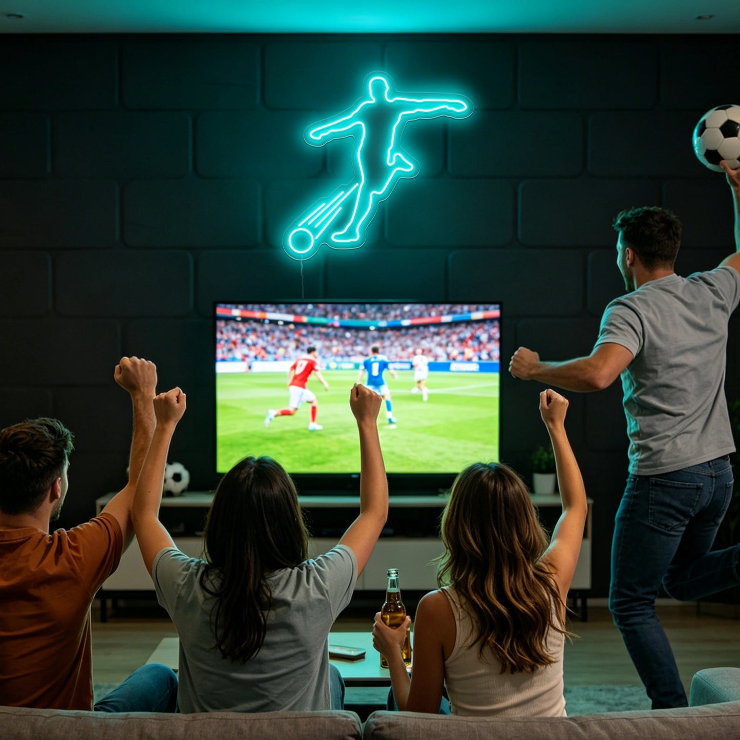 Soccer Player Neon Sign