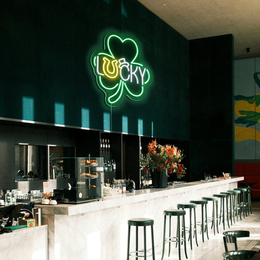 St Patrick’s Day Lucky Neon Sign LED Wall Art