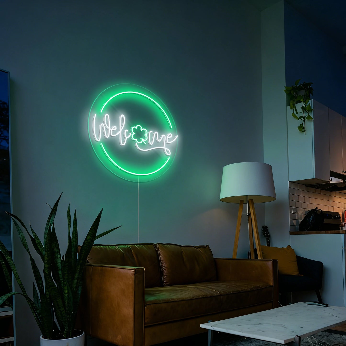St. Patrick's Day Welcome Neon Sign Festive LED Door Decor