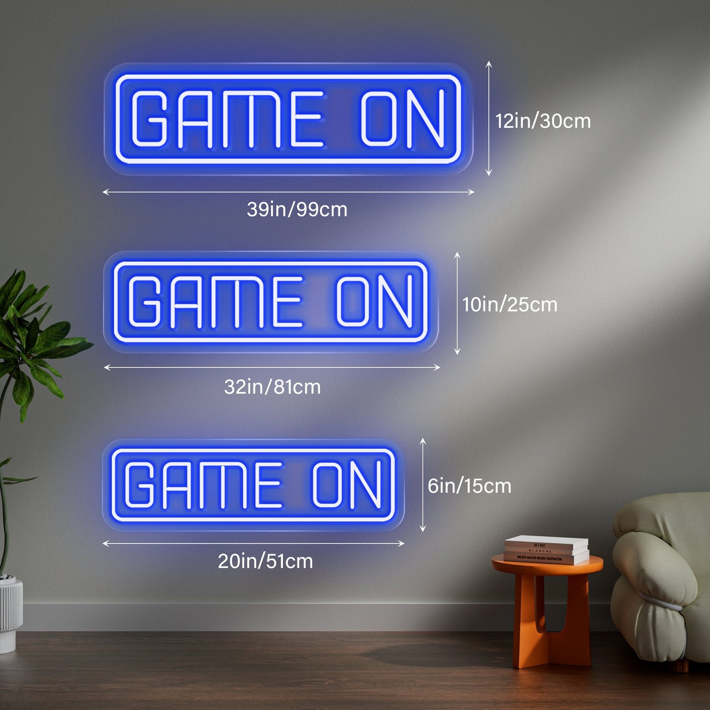 Game On Neon Sign for Gaming Room Esports Setup Streamer Background