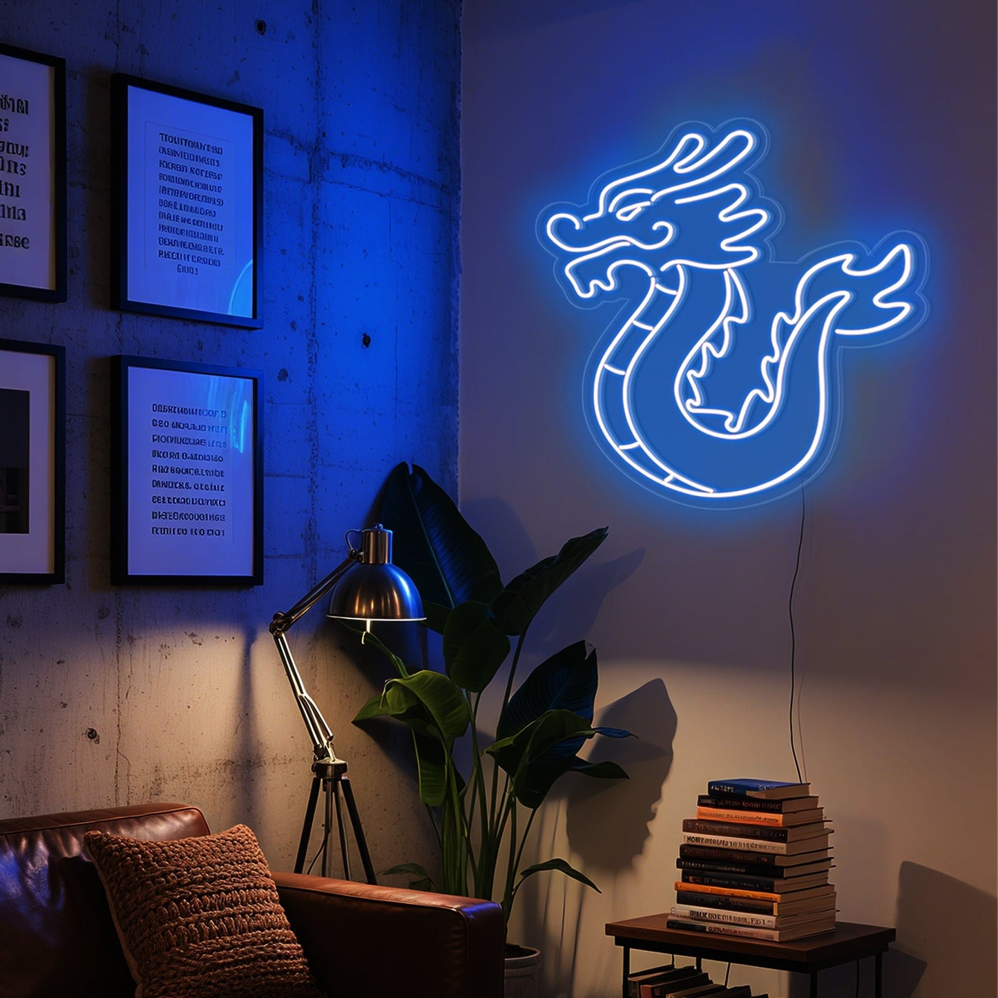 Dragon Neon Sign for Game Room Kids Bedroom Fantasy Decor Asian Motif