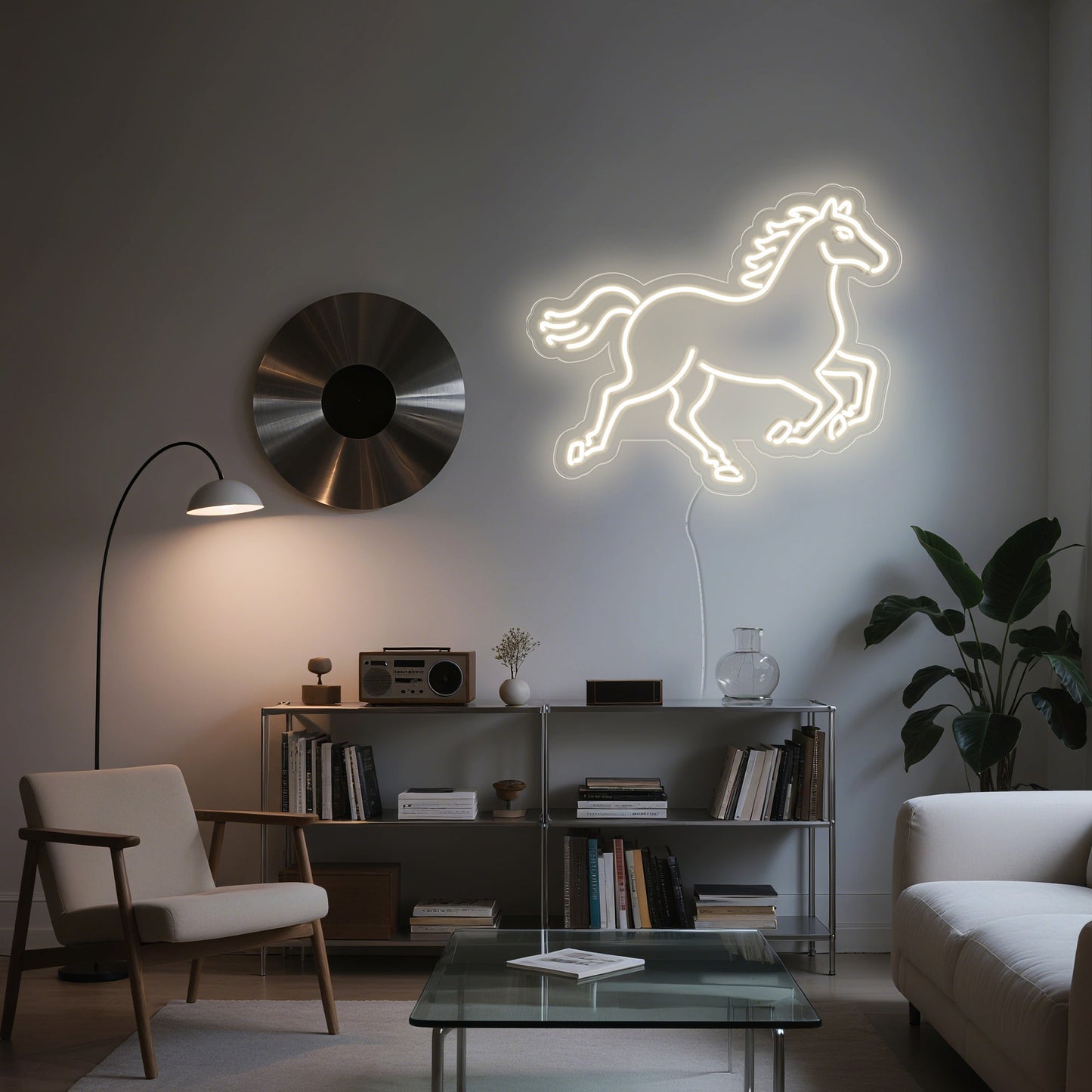 Horse Neon Sign for Equestrian Home Office Club Decor