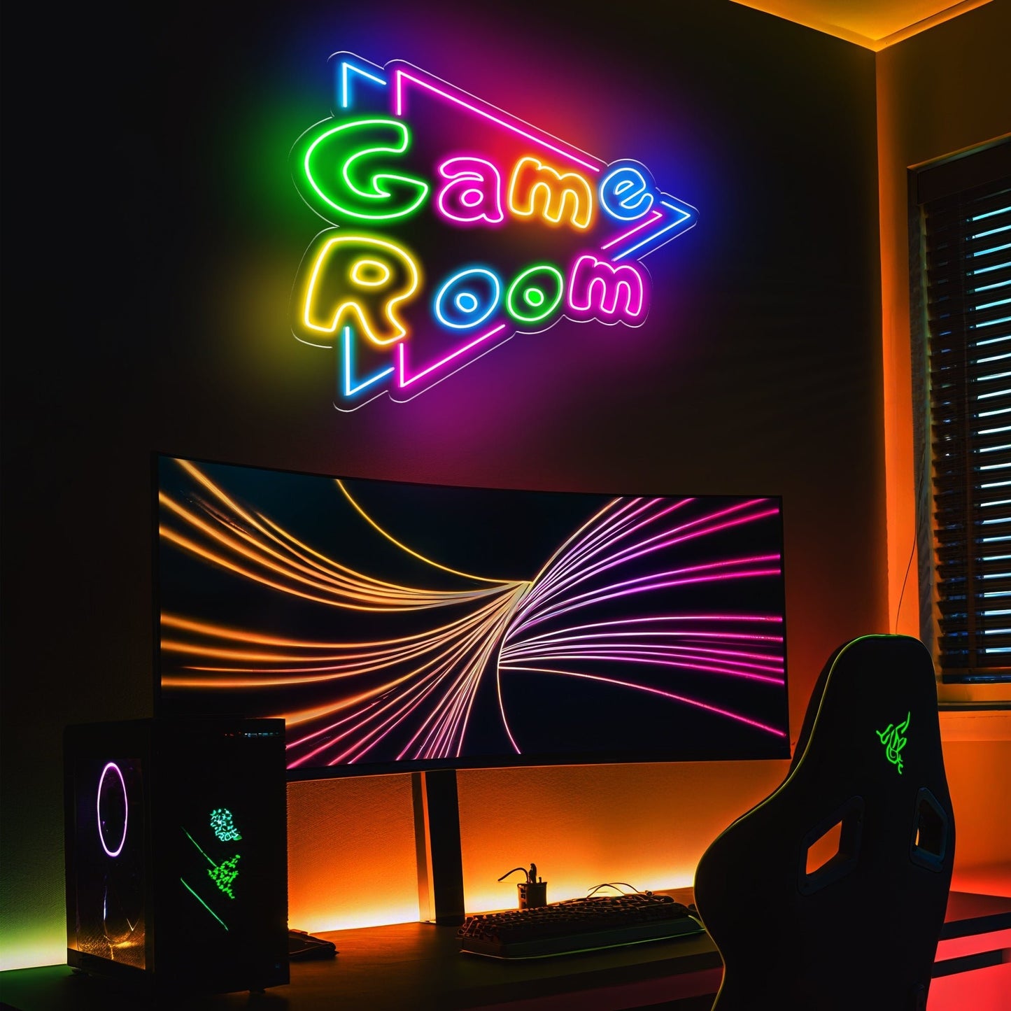 Game Room Neon Sign for Gaming Zone Home Arcade Entertainment Decor