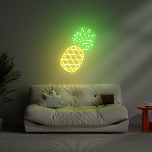 Pineapple Neon Sign for Kitchen Dining Bar Tropical Decor