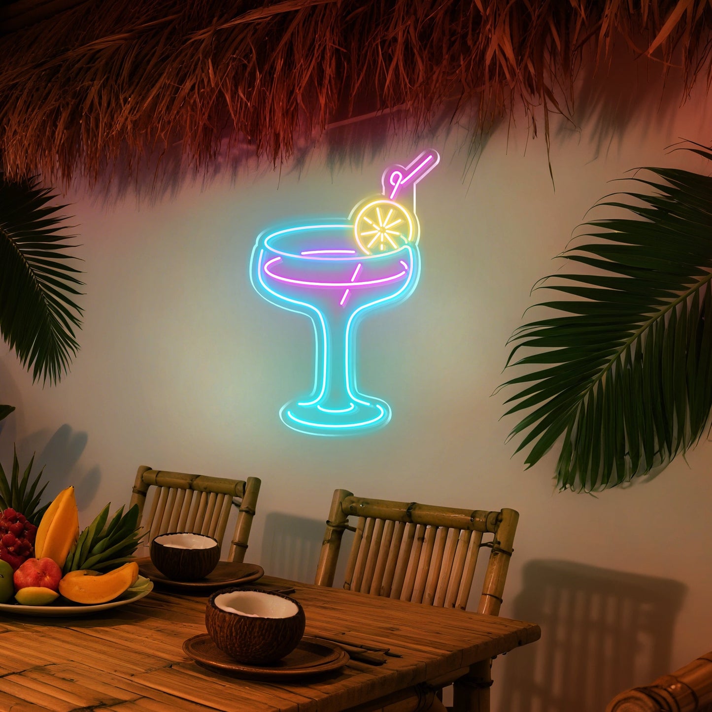 Cocktails Neon Sign for Bar Home Pub Party Decor