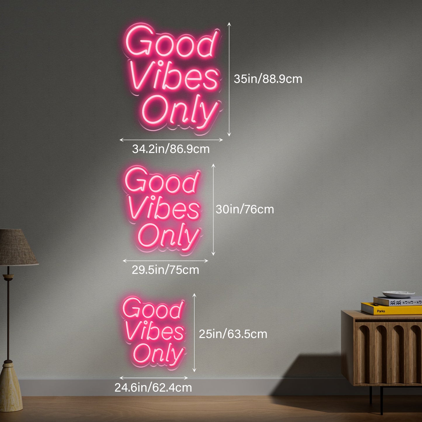 Good Vibes Only Neon Sign for YouTube Studio Home Decor