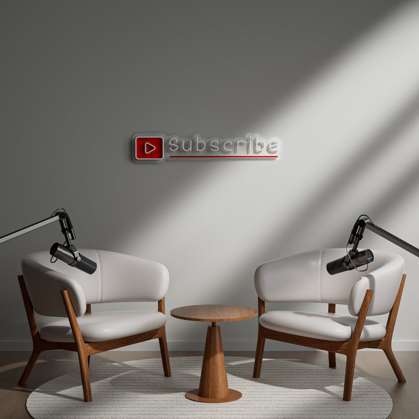 Subscribe Neon Sign for YouTube Twitch Streamer Podcast Content Creator