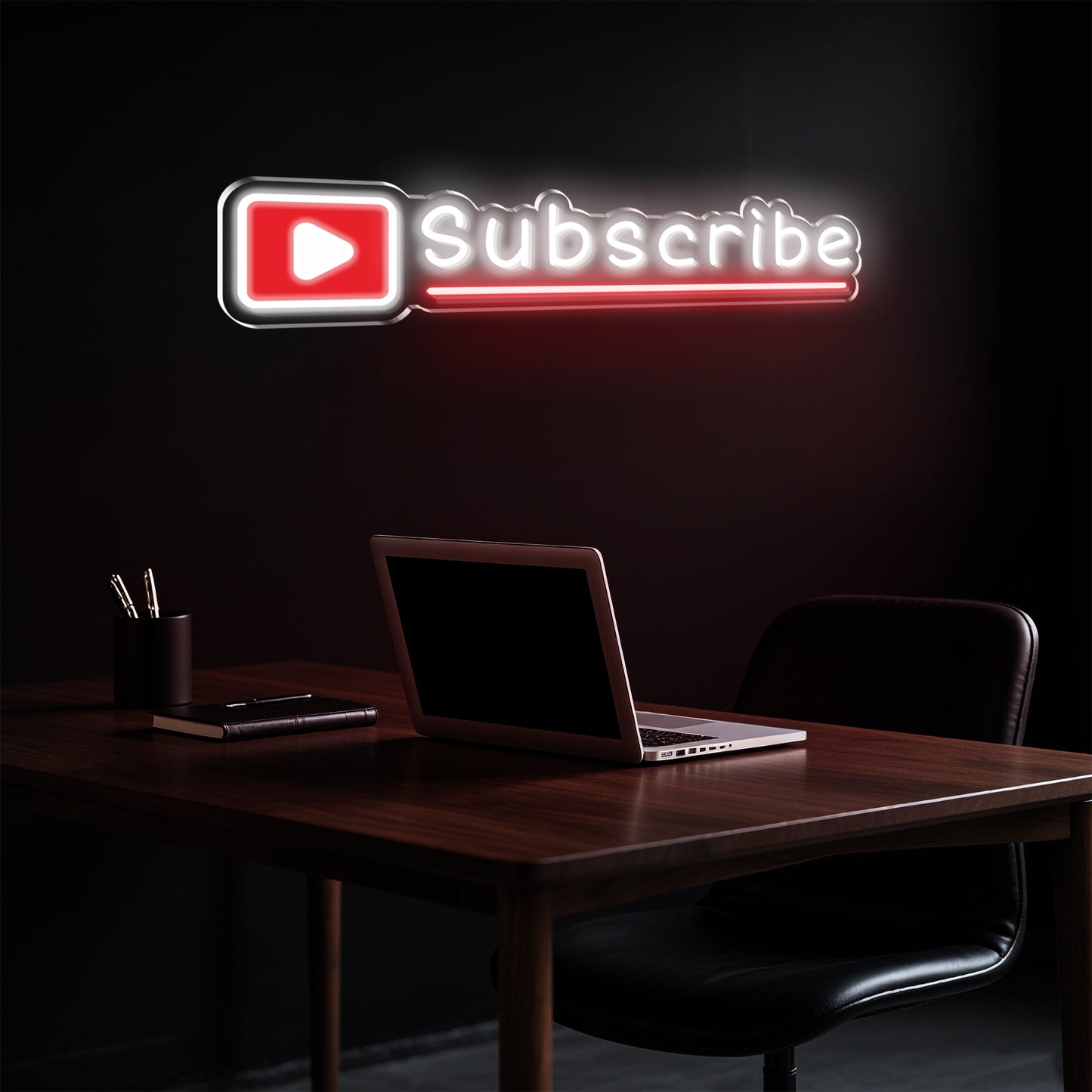 Subscribe Neon Sign for YouTube Twitch Streamer Podcast Content Creator