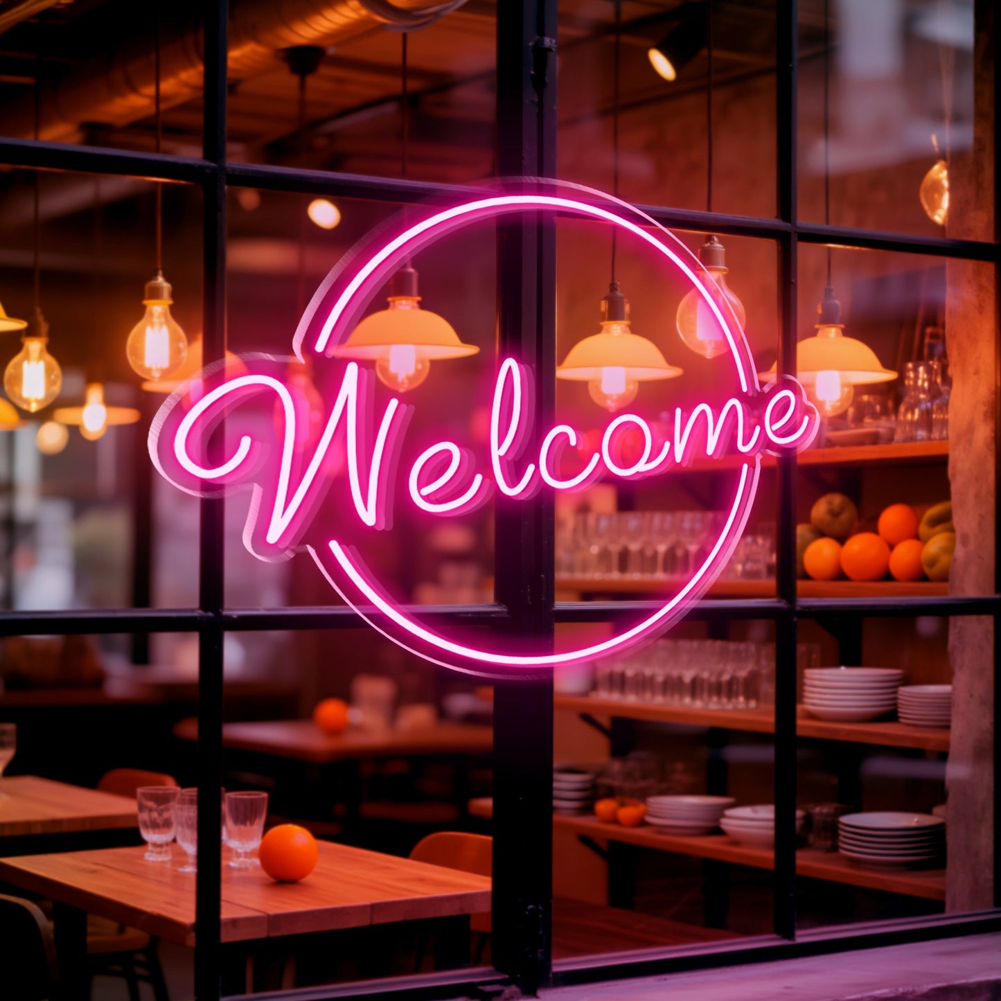 Welcome Neon Sign for Home Business Entryway Front Door Decor