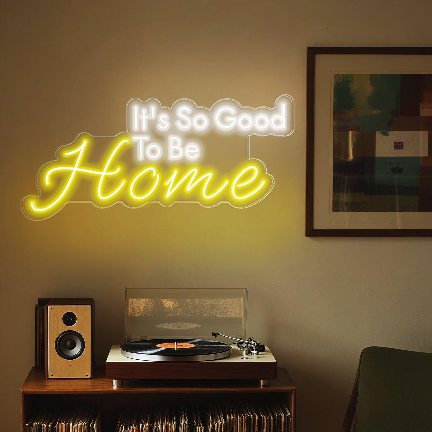 It's So Good To Be Home Neon Sign for Entryway Living Room Cozy Decor