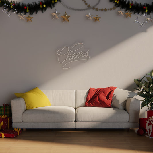 Cheers Neon Sign for Bar Restaurant Party Home Celebration