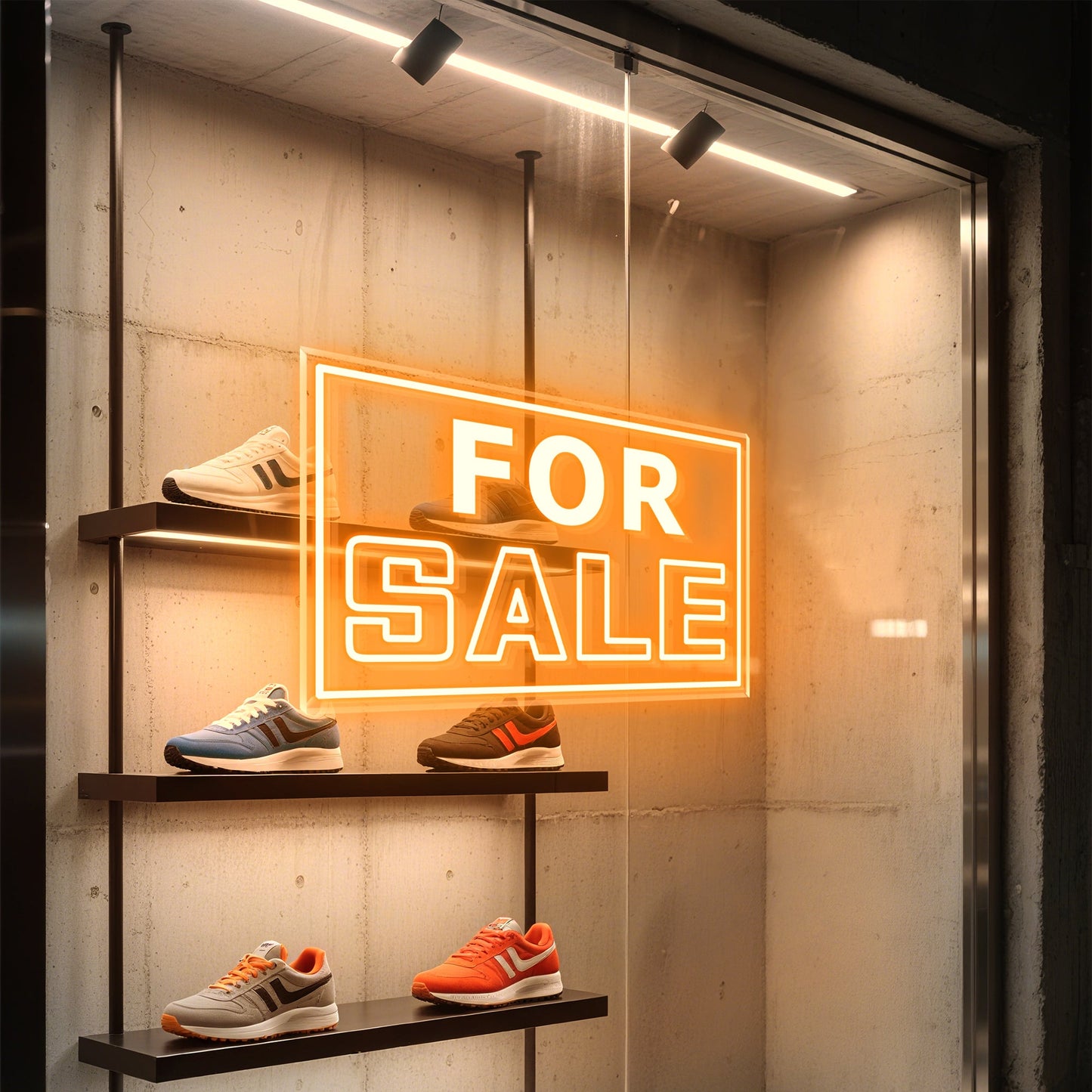 For Sale Neon Sign for Real Estate Property Car Dealership Business Display