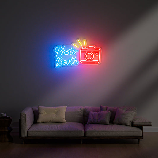Photo Booth Neon Sign for Wedding Party Event Birthday Decor Prop