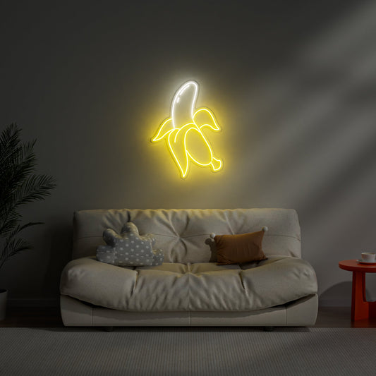 Banana Neon Sign for Kitchen Dining Room Pop Art Decor