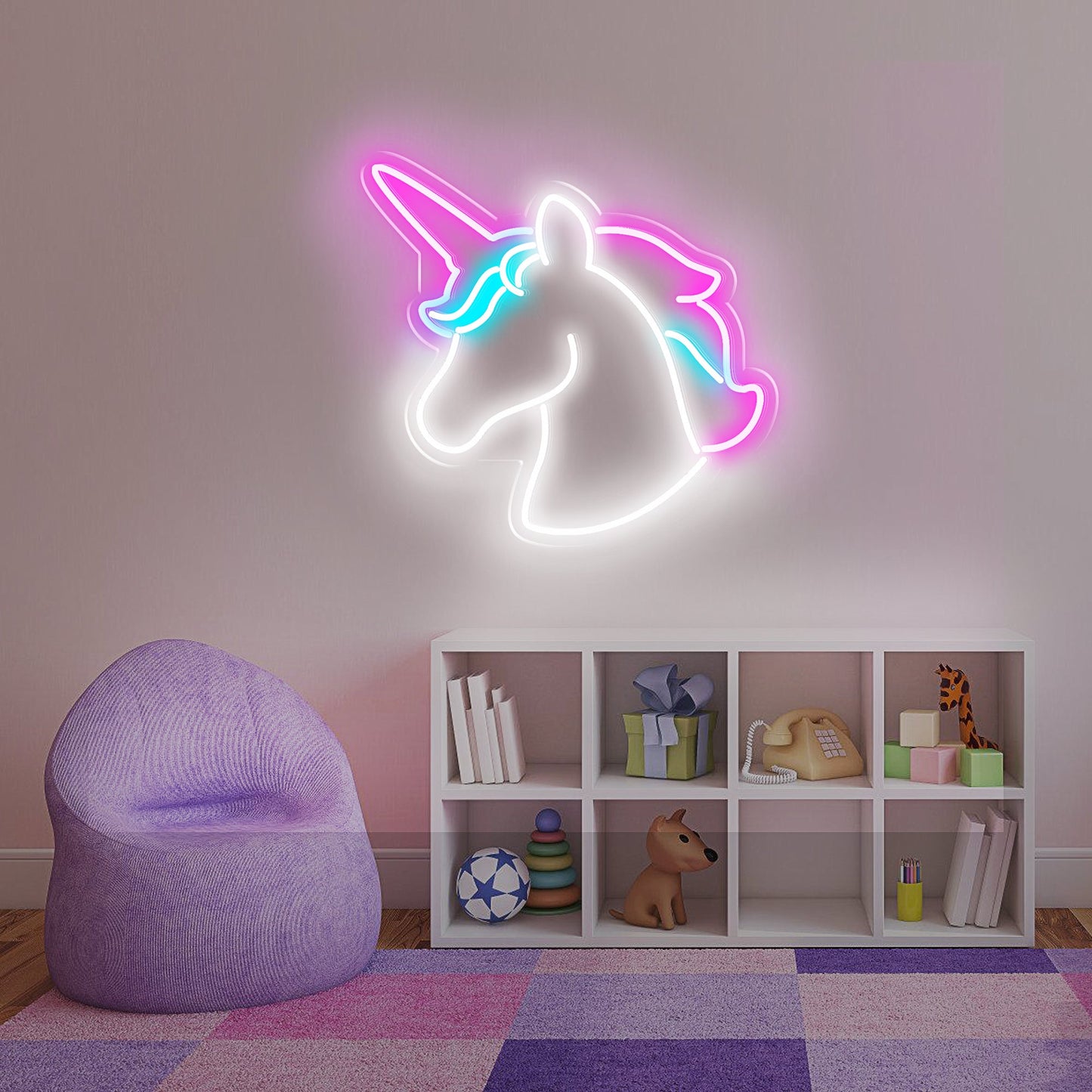 Unicorn Neon Sign for Kids Room Nursery Magical Fantasy Decor