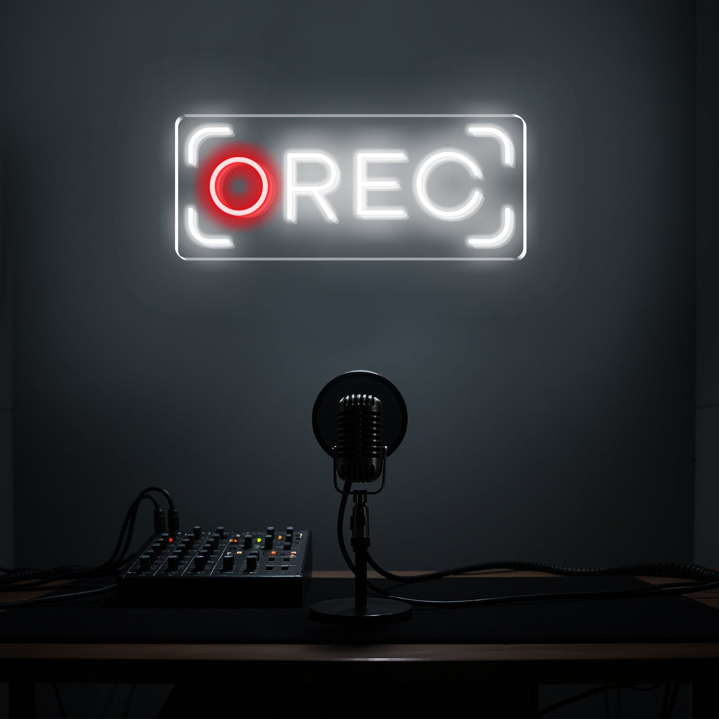 REC Neon Sign for Video Production Photography Studio Podcast Room Streamer