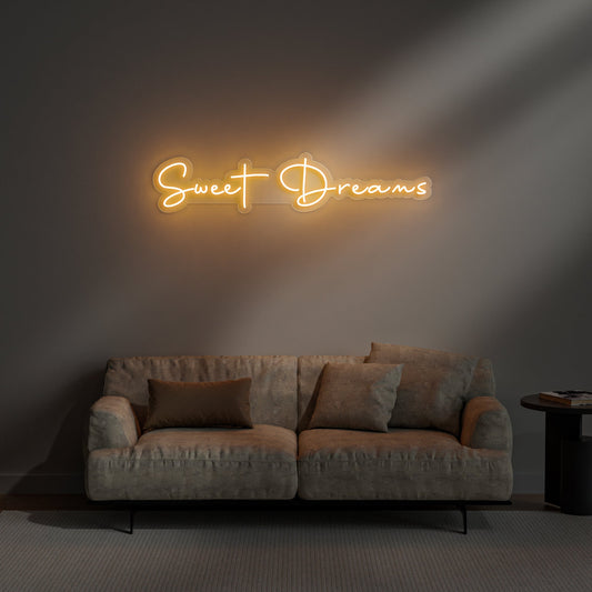 Sweet Dreams Neon Sign for Bedroom Calming Sleep Decor Nightlight