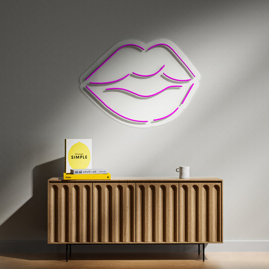 Lips Neon Sign for Beauty Hair Nail Salon Shop Decor