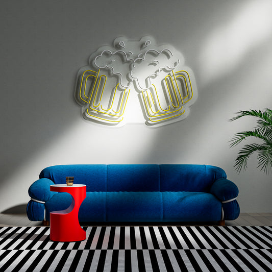 Cheers Beer Neon Sign for Pub Restaurant Home Bar Sports Theme