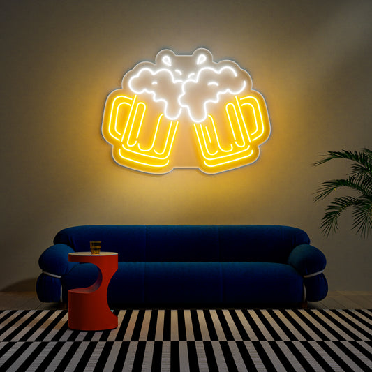 Cheers Beer Neon Sign for Pub Restaurant Home Bar Sports Theme