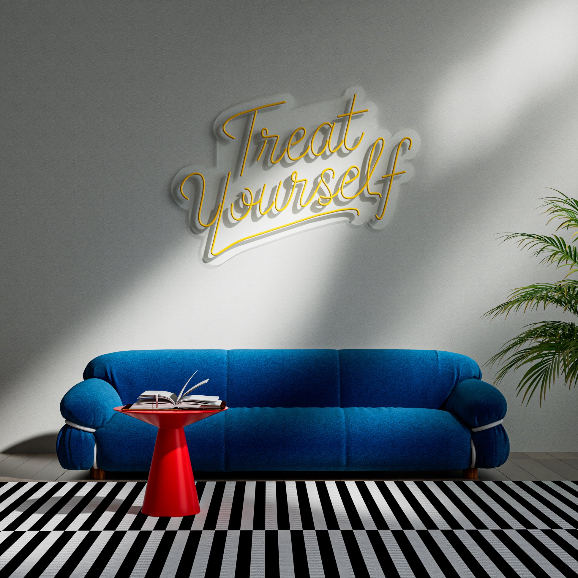 Treat Yourself Neon Sign for Bedroom Bathroom Relaxation Decor