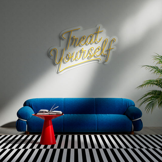 Treat Yourself Neon Sign for Bedroom Bathroom Relaxation Decor