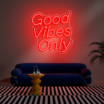 Good Vibes Only Neon Sign for YouTube Studio Home Decor