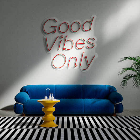 Good Vibes Only Neon Sign for YouTube Studio Home Decor