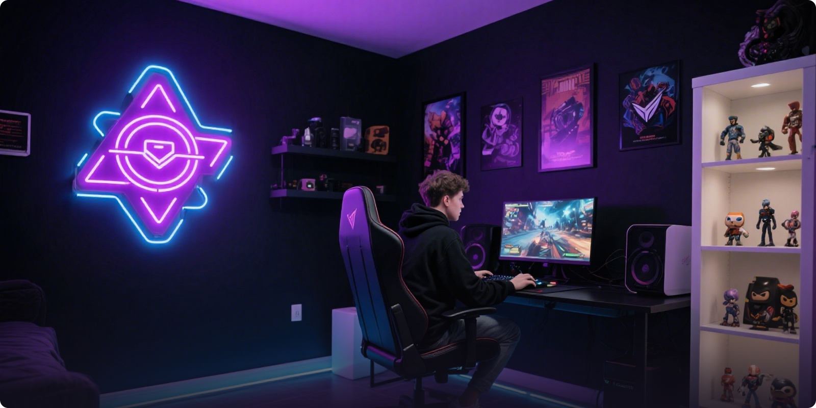 Game space neon sign