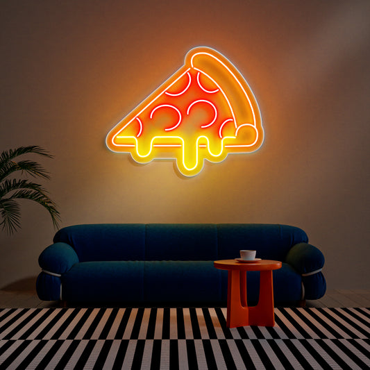 Pizza Neon Sign for Kitchen Dining Room Home Bar Foodie Decor