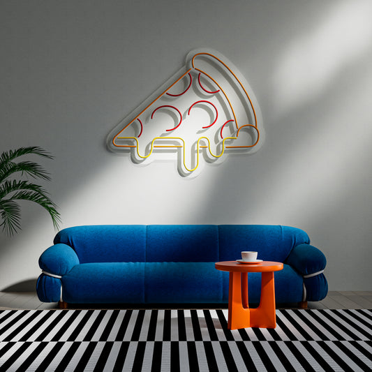 Pizza Neon Sign for Kitchen Dining Room Home Bar Foodie Decor