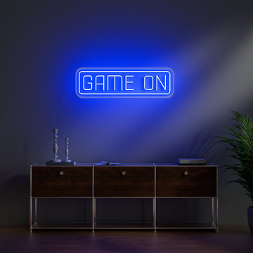 Game On Neon Sign for Gaming Room Esports Setup Streamer Background