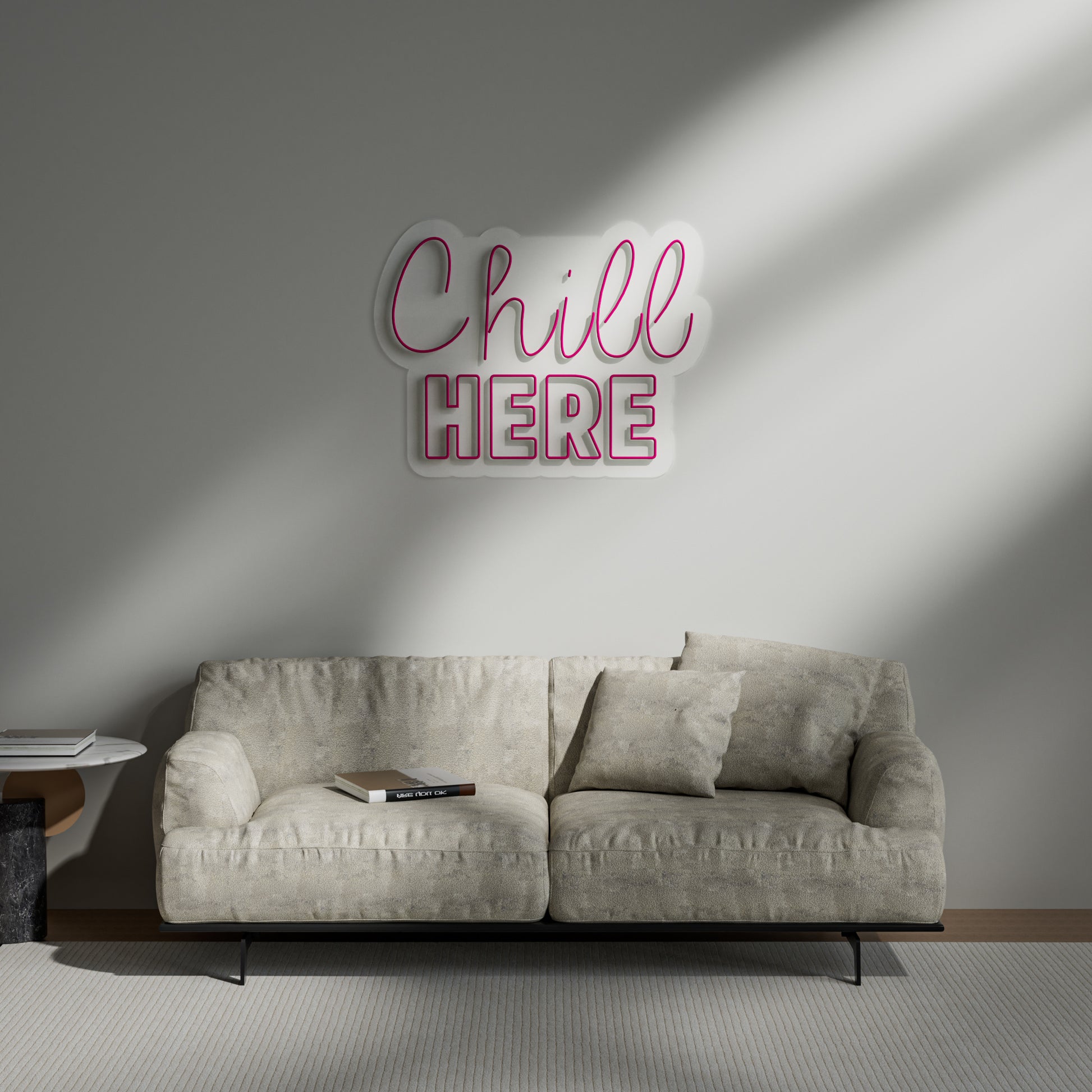 Chill Here Neon Sign for Living Room Game Room Relaxing Decor