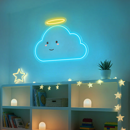 Cloud Neon Sign for Bedroom Nursery Decor Dreamy Wall Art
