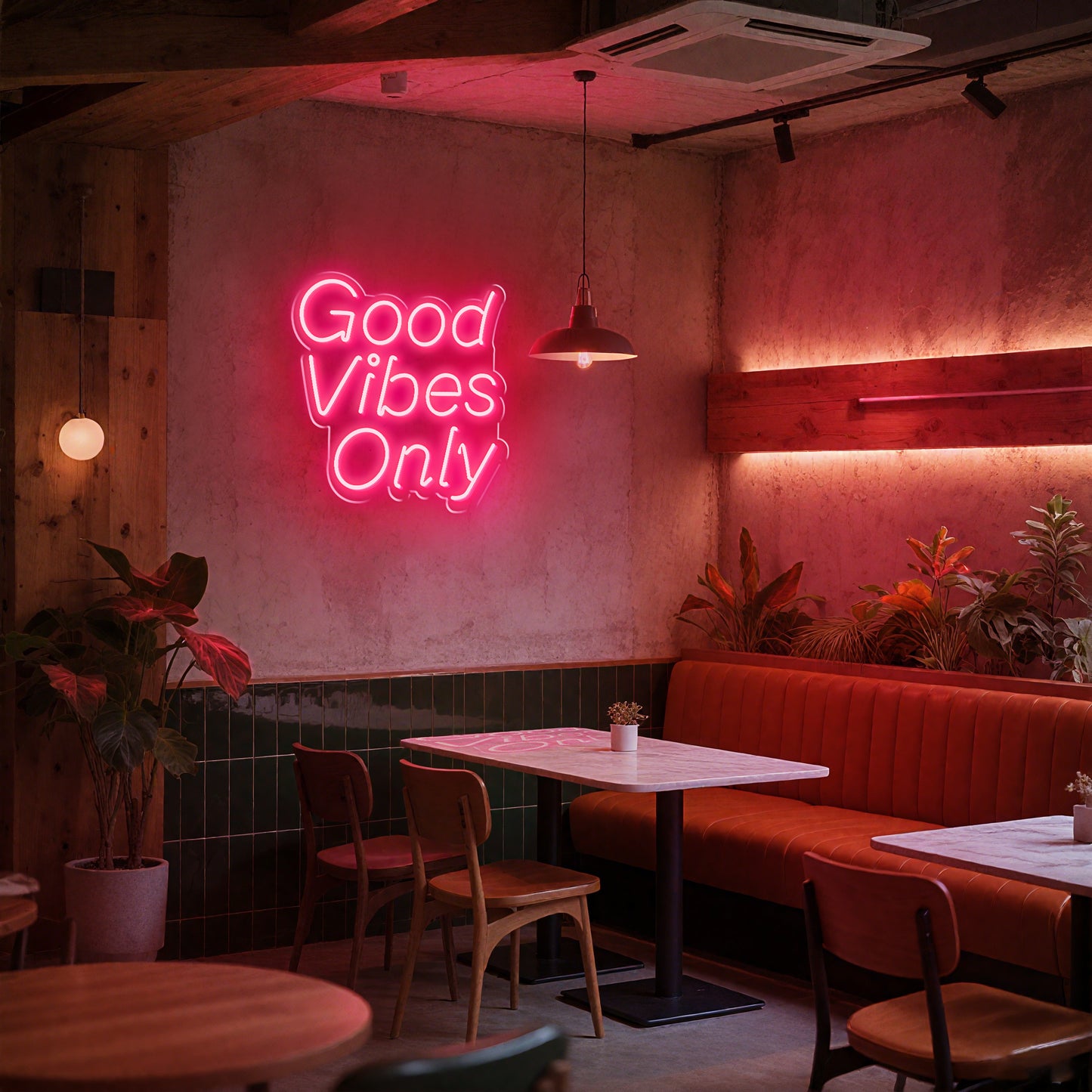 Good Vibes Only Neon Sign for YouTube Studio Home Decor