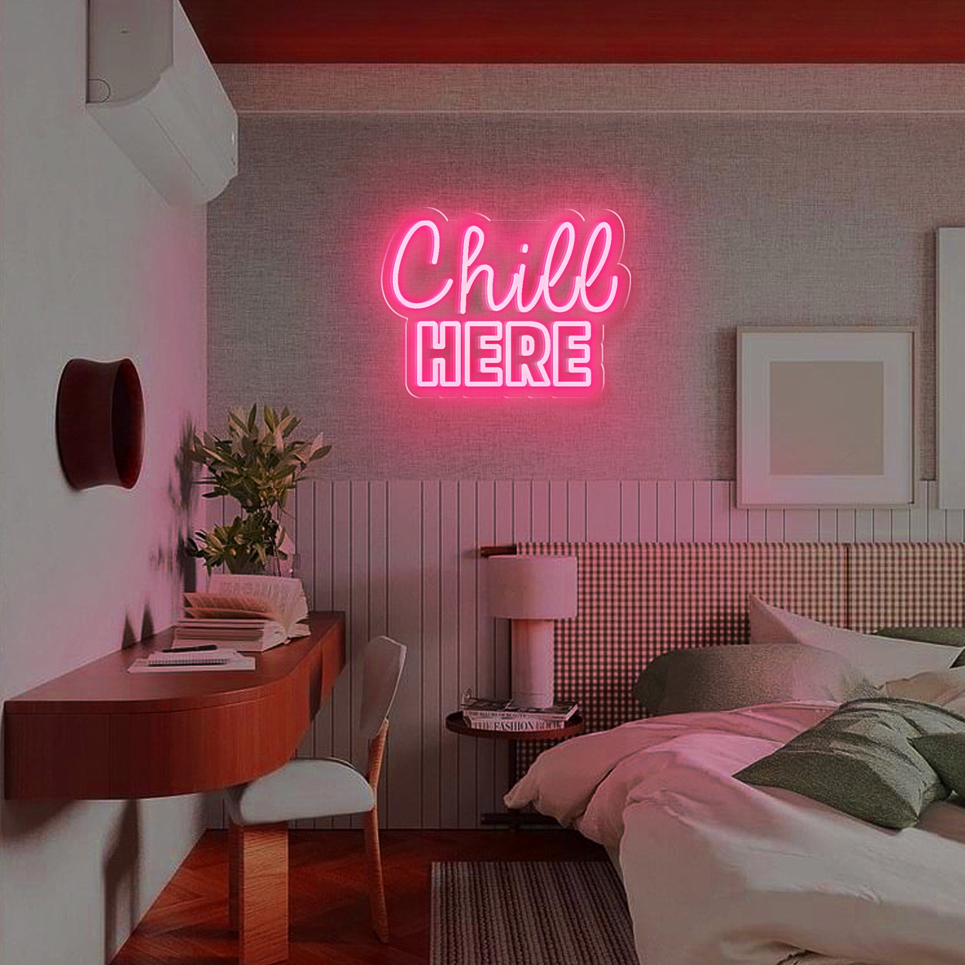 Chill Here Neon Sign for Living Room Game Room Relaxing Decor