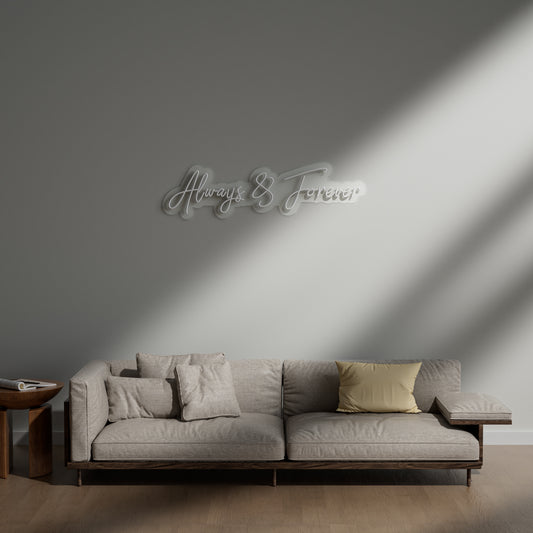 Always & Forever Neon Sign for Wedding Anniversary Romantic Home Decor